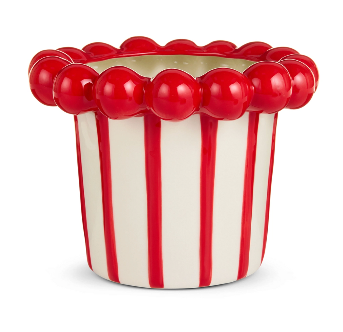 8" Striped Ball Planter