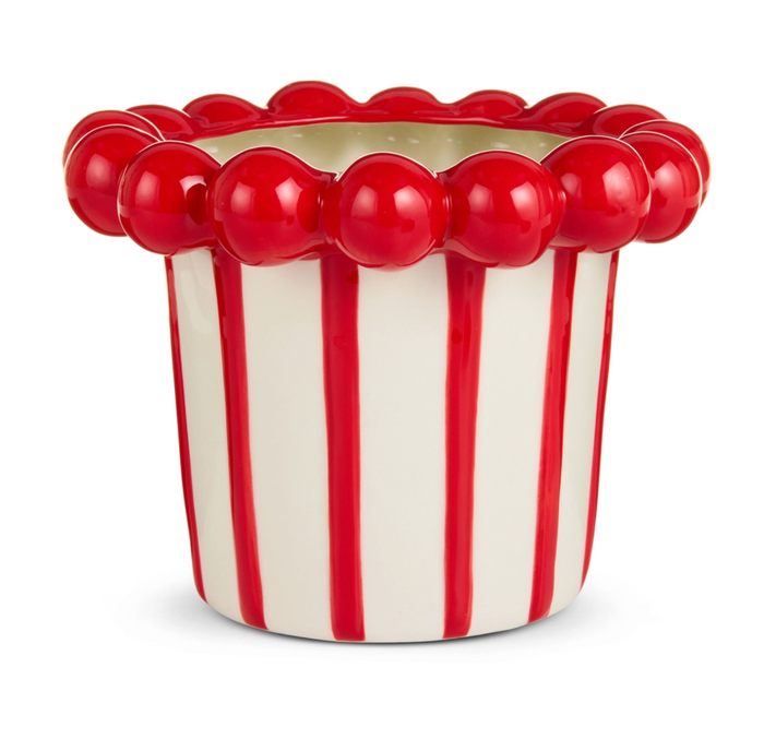 8" Striped Ball Planter