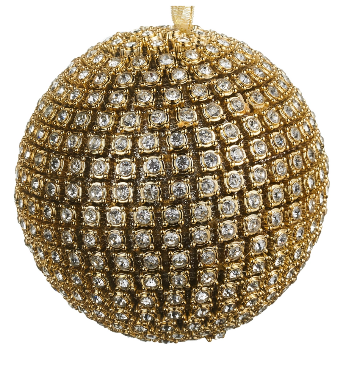 Gold Rhinestone Ball Ornament
