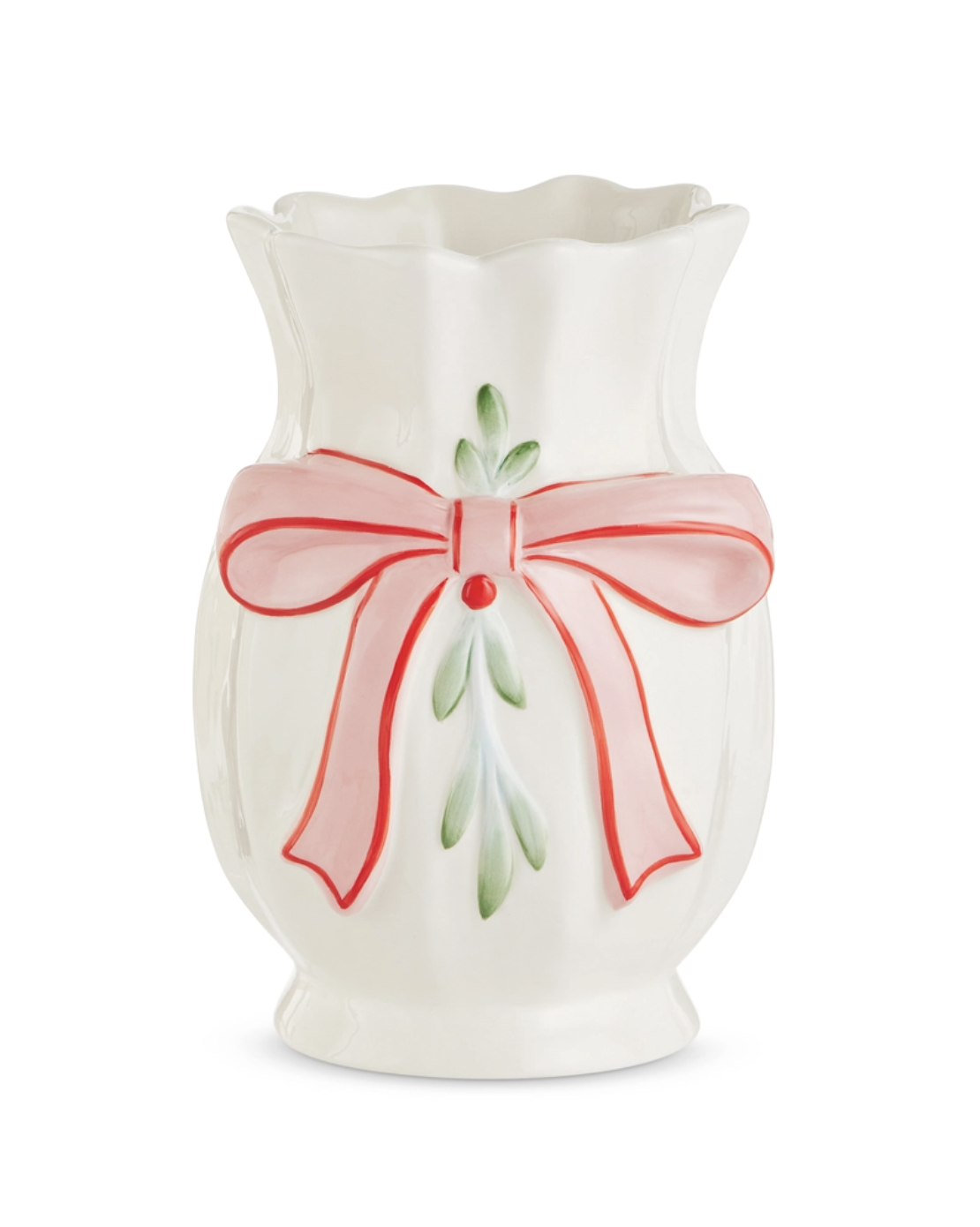 Bow and Mistletoe Vase