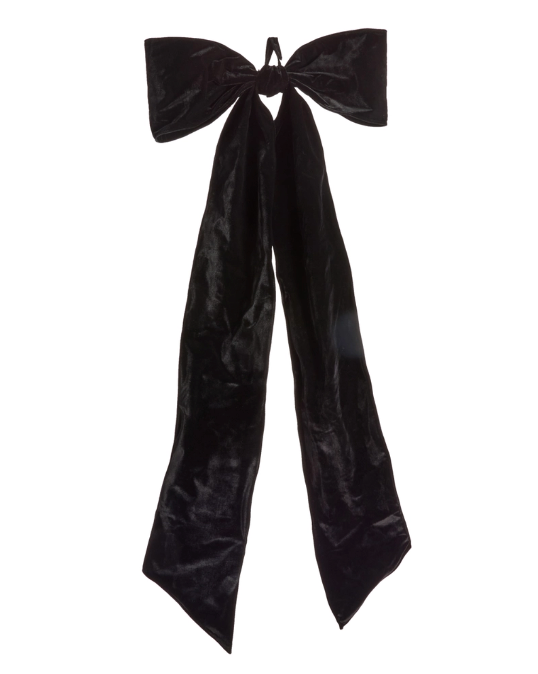 Oversized Black Velvet Bow