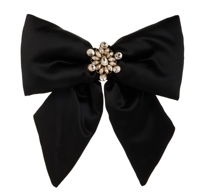 Black Satin Bottle Bow