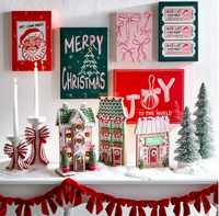 Pink Christmas Wall Art
