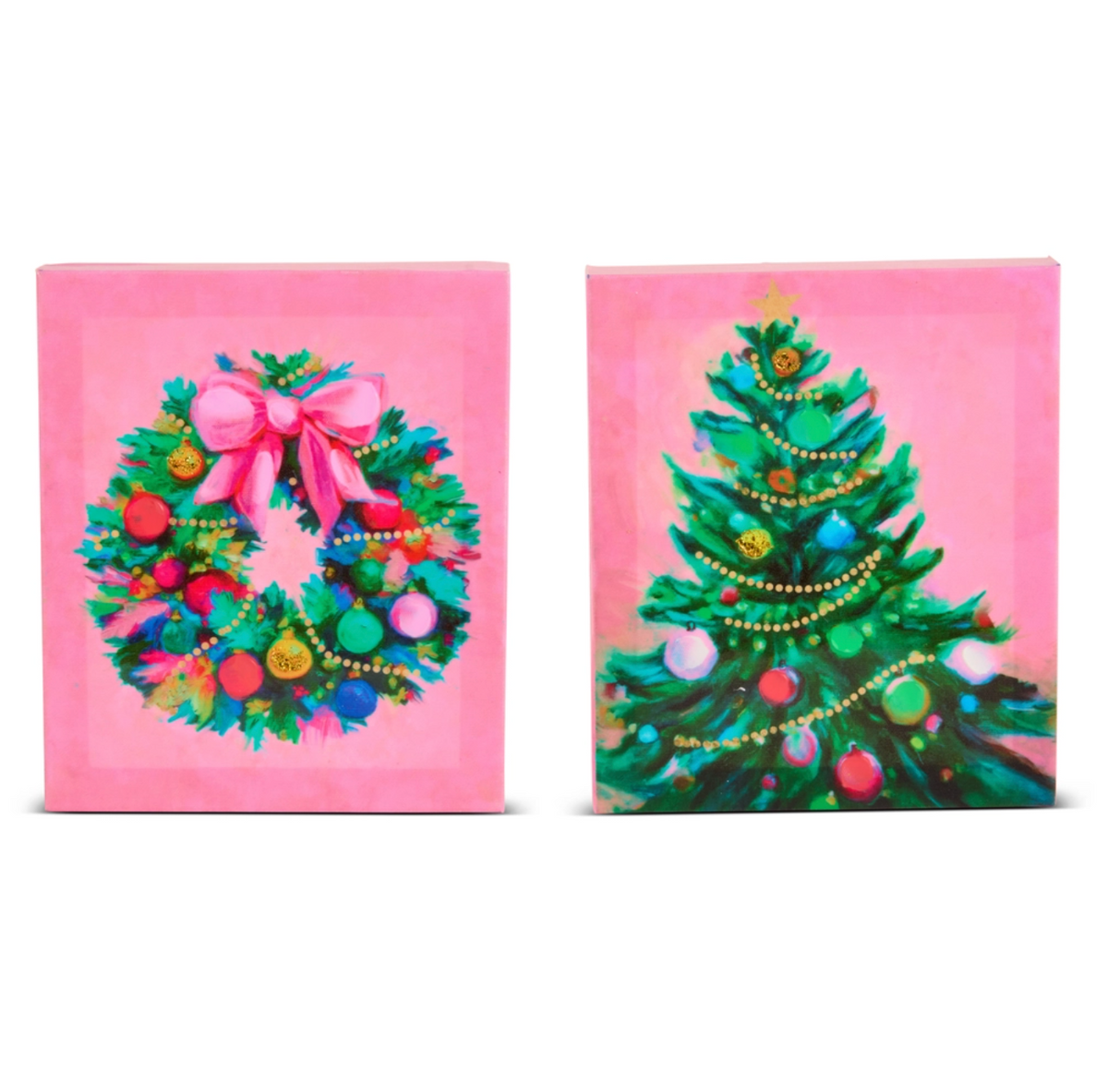 Brightmas Tree and Wreath Wall Art