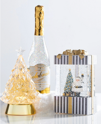 Champagne Service Santa Lighted Water Present
