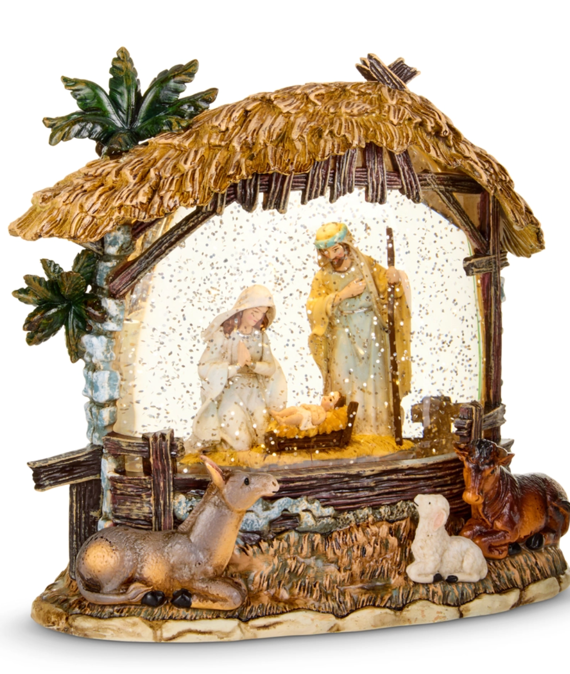 8.5" Nativity Lighted Water Lantern