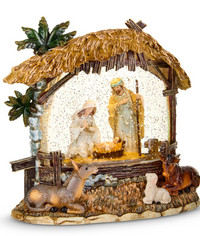 8.5" Nativity Lighted Water Lantern