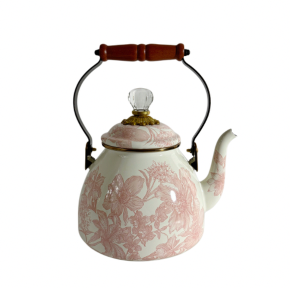 Rosy English Garden 2 Quart Tea Kettle