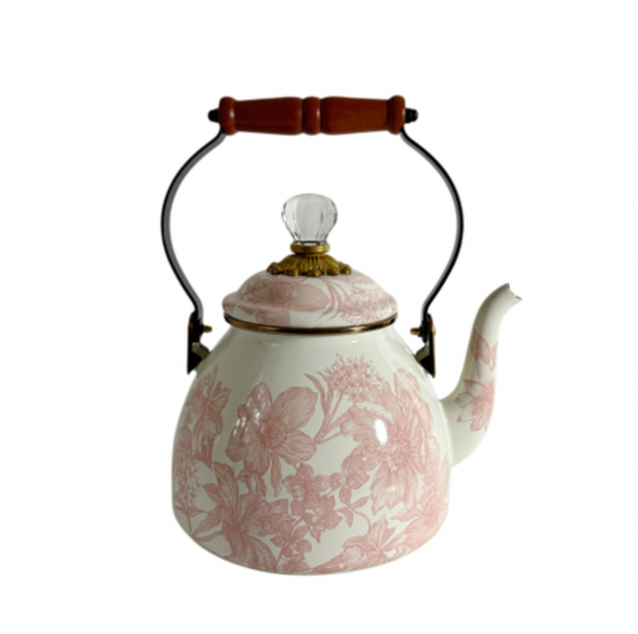 Rosy English Garden 2 Quart Tea Kettle