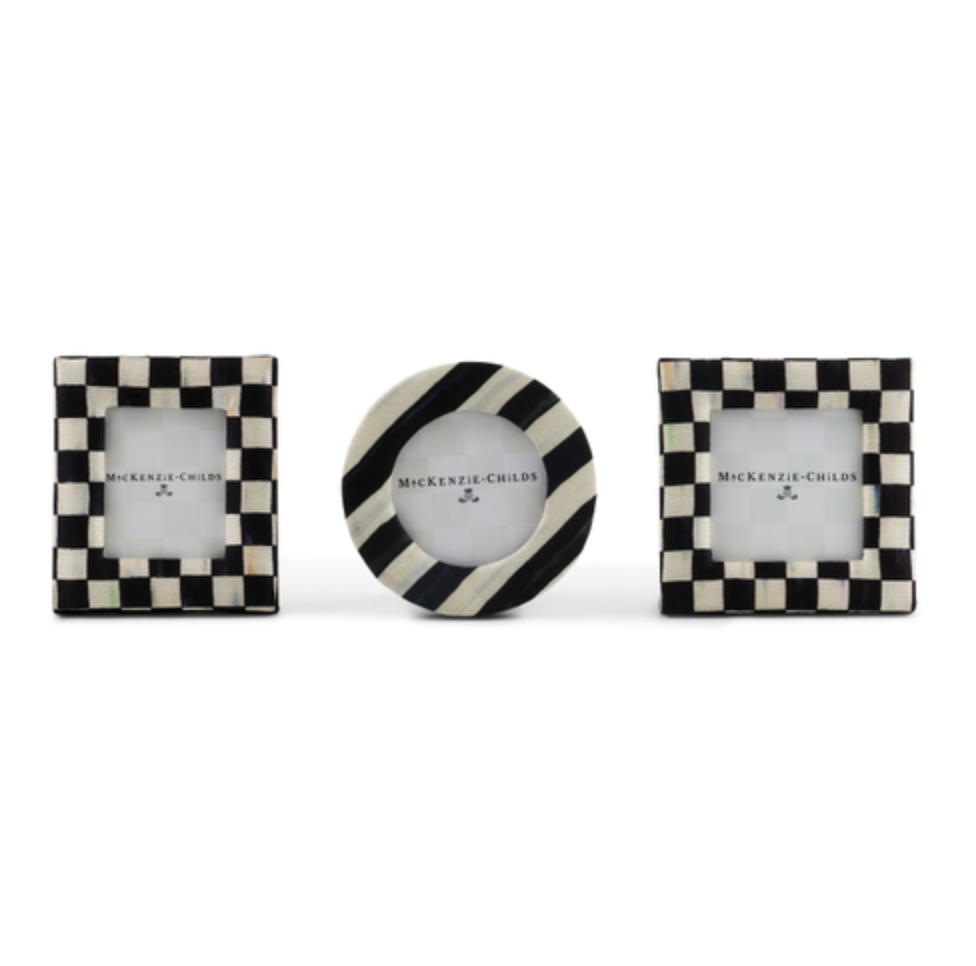 Courtly Check Fabric Frames, set of 3