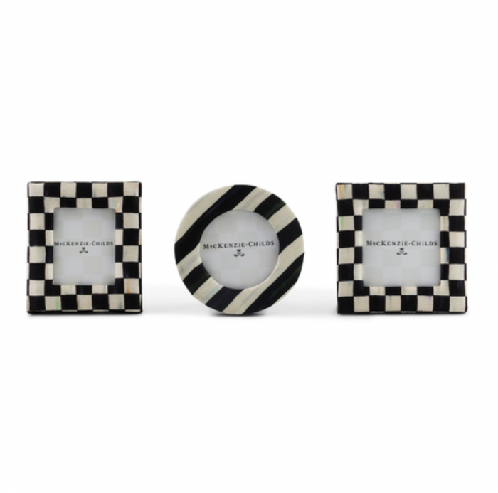Courtly Check Fabric Frames, set of 3