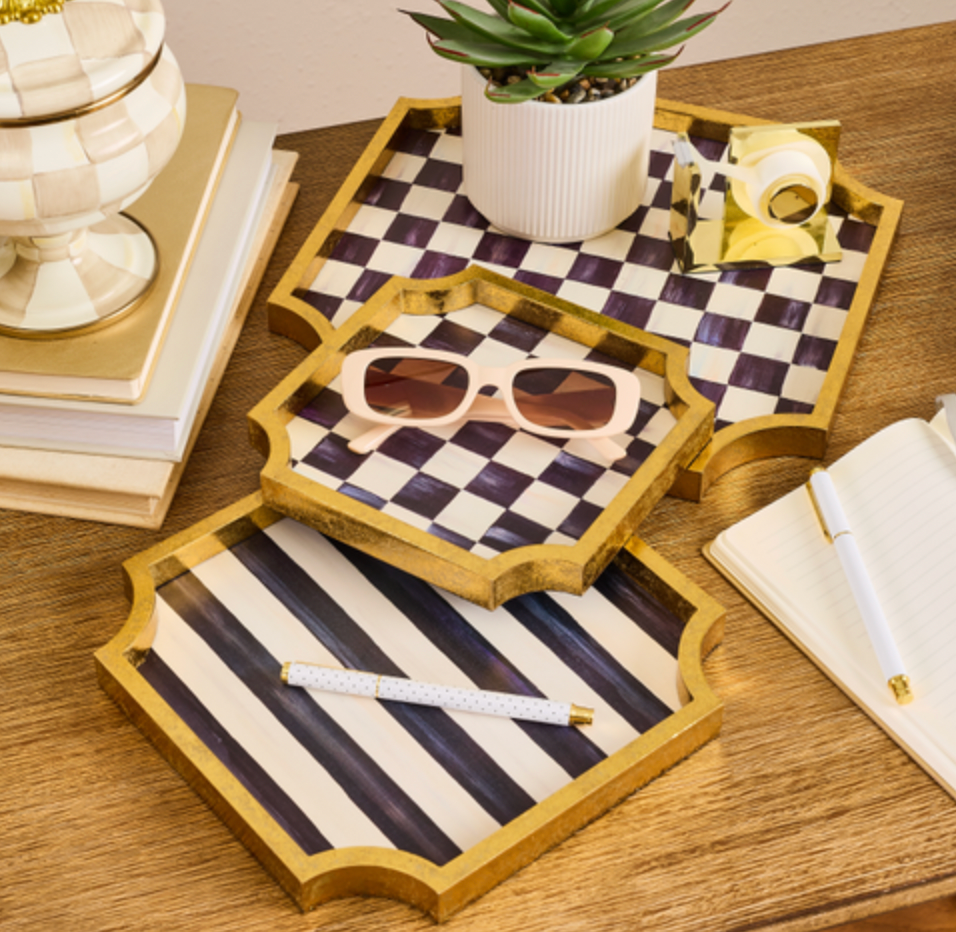 Courtly Stackable Trinket Trays, set of 3