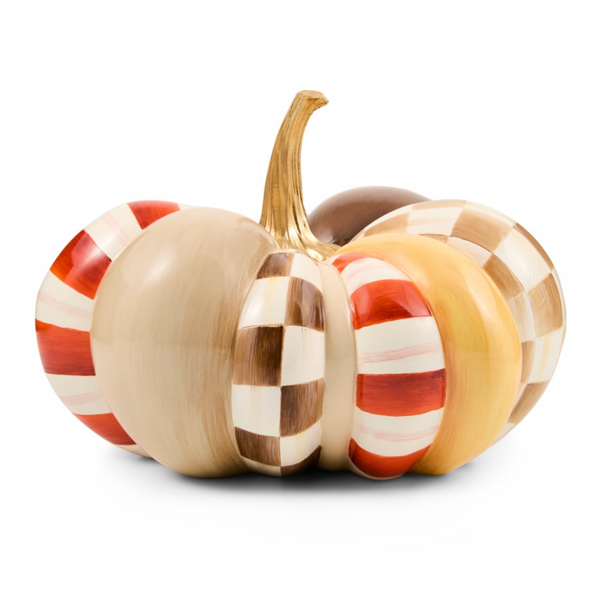 Harvest Glow Patchwork Medium Pumpkin
