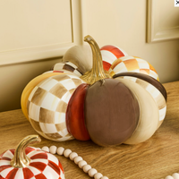 Harvest Glow Patchwork Medium Pumpkin