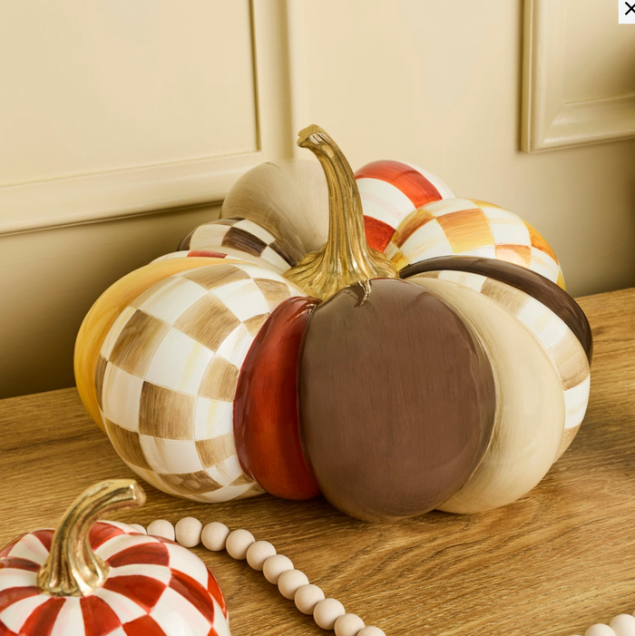 Harvest Glow Patchwork Medium Pumpkin