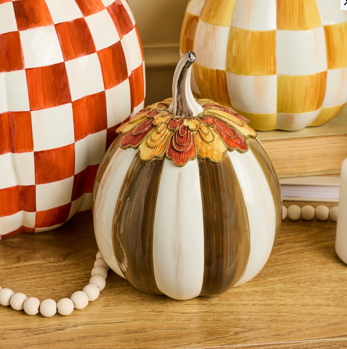 Harvest Glow Chocolate Stripe Pumpkin