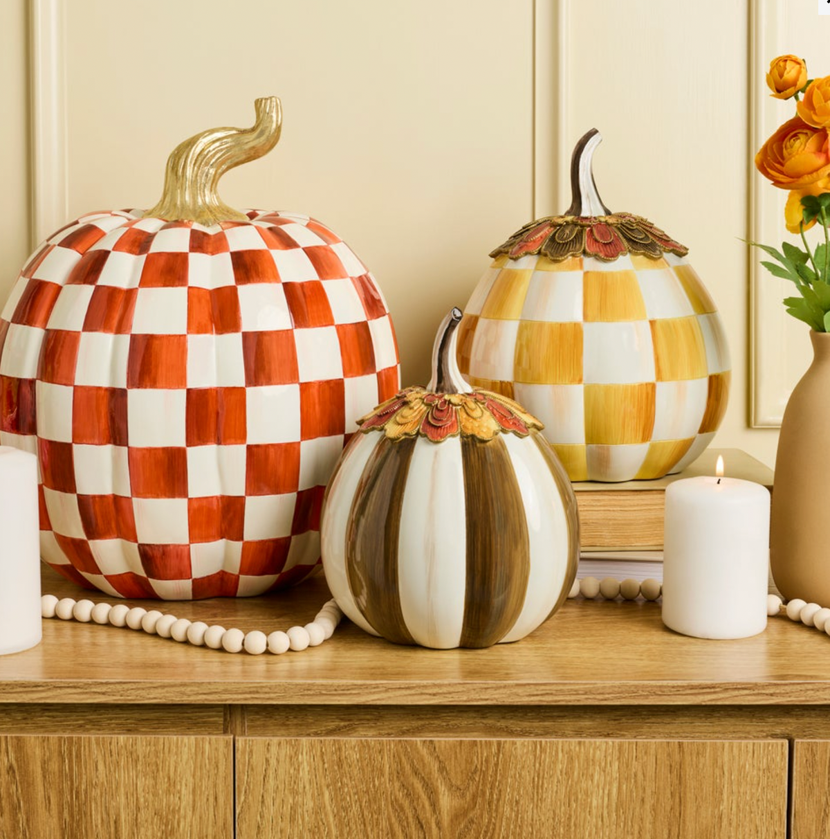 Harvest Glow Chocolate Stripe Pumpkin