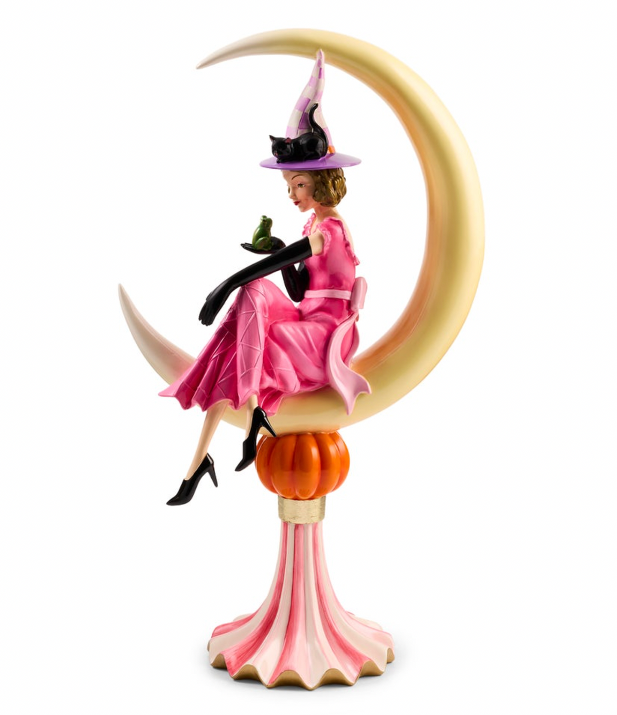 Glam 'o' ween Witch on Moon Figurine