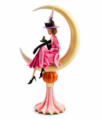 Glam 'o' ween Witch on Moon Figurine