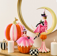 Glam 'o' ween Witch on Moon Figurine