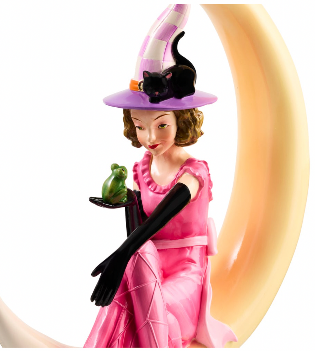 Glam 'o' ween Witch on Moon Figurine