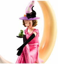 Glam 'o' ween Witch on Moon Figurine