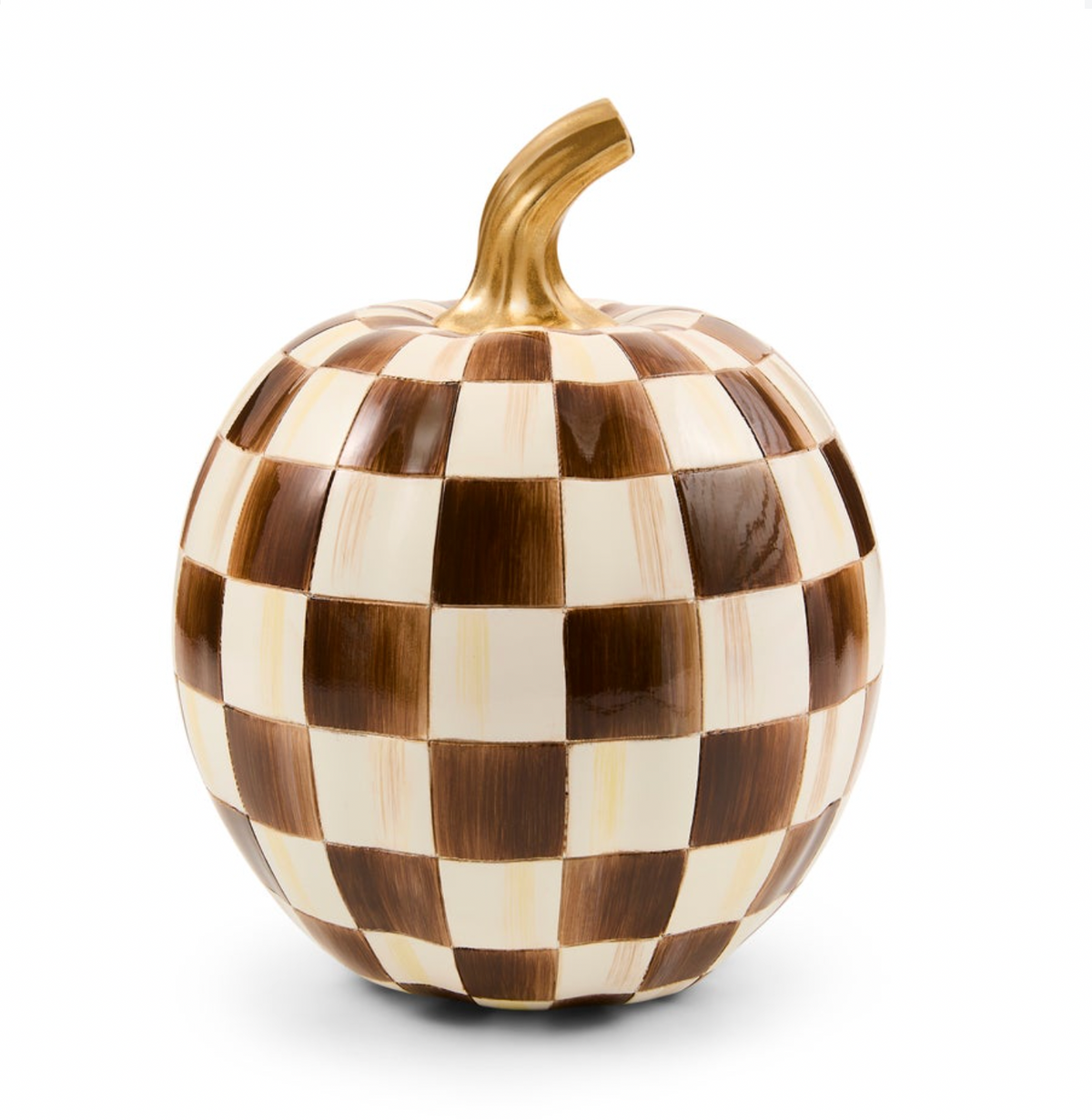 Chocolate Check Small Pumpkin