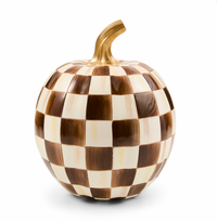 Chocolate Check Small Pumpkin