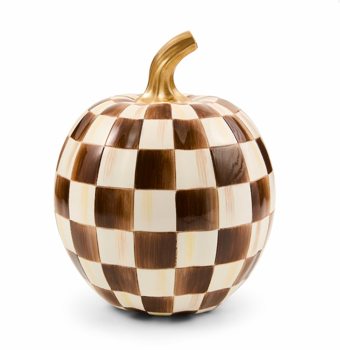 Chocolate Check Small Pumpkin