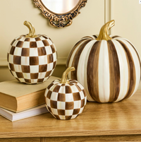 Chocolate Check Small Pumpkin