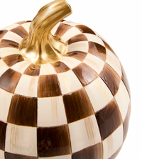Chocolate Check Small Pumpkin