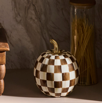 Chocolate Check Small Pumpkin