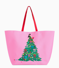 Christmas Tree Lady Gifting Tote, Pink