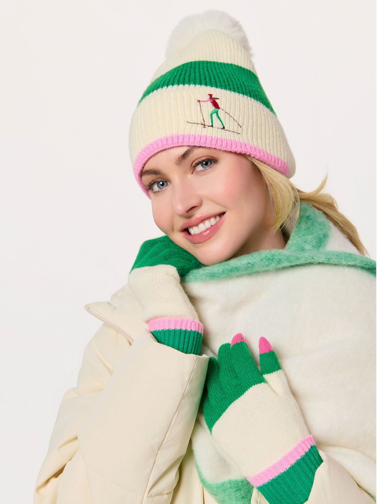 Alpine Touchscreen Gloves, Ivory