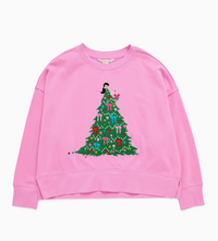 Christmas Tree Lady Relaxed Sweatshirt
