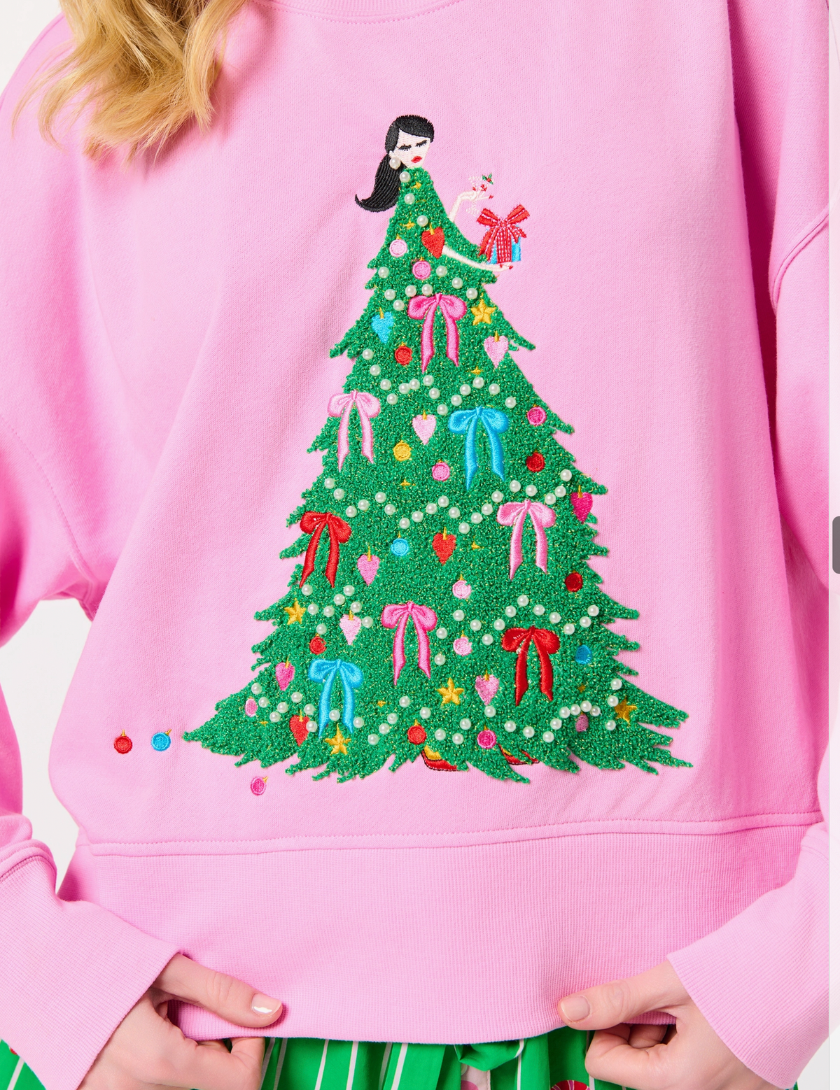 Christmas Tree Lady Relaxed Sweatshirt