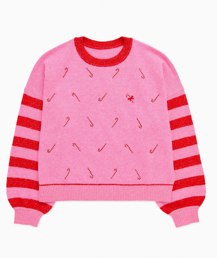 Candy Cane Relaxed Sweater