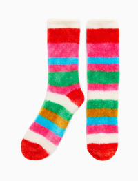 Fuzzy Stripe Socks