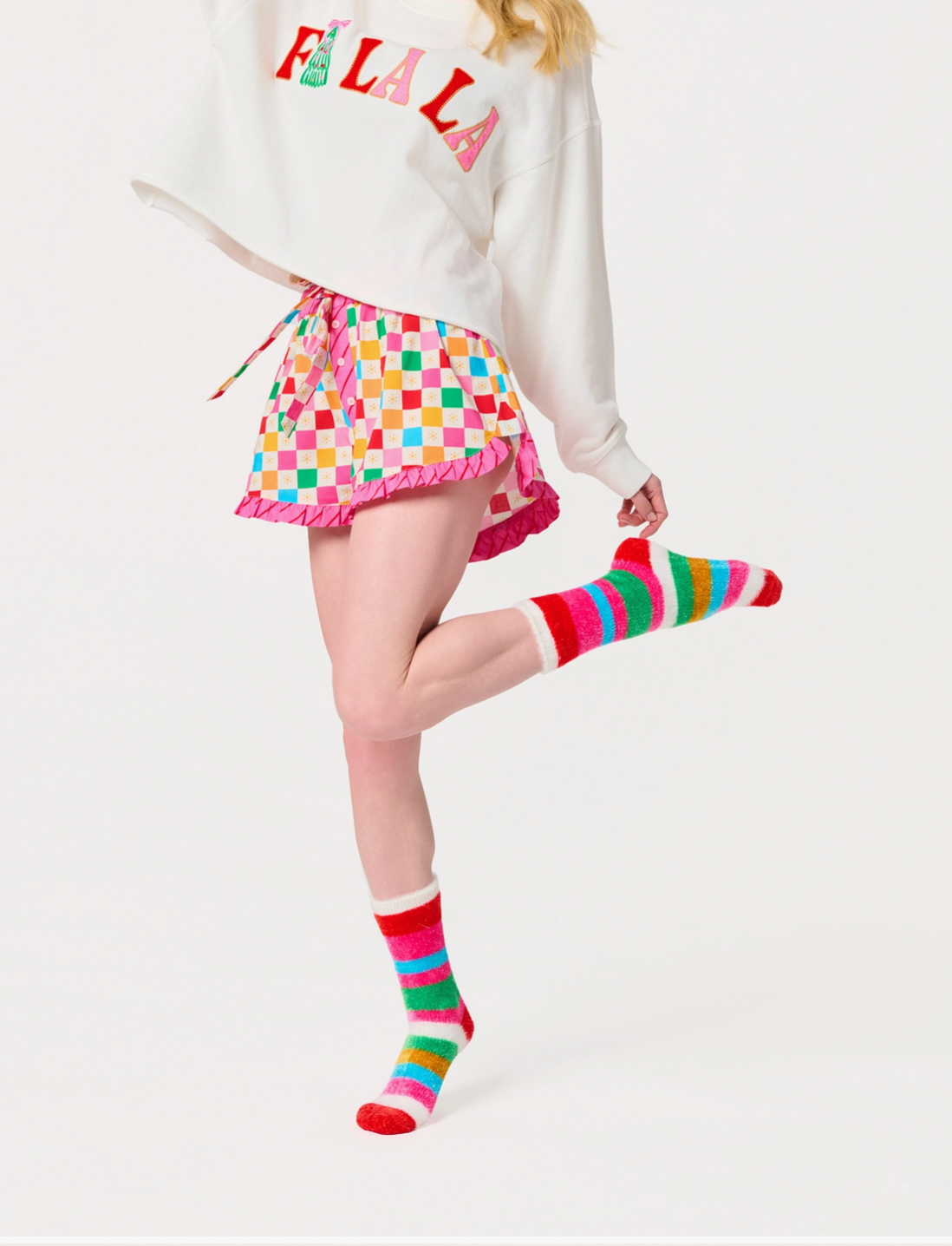Fuzzy Stripe Socks