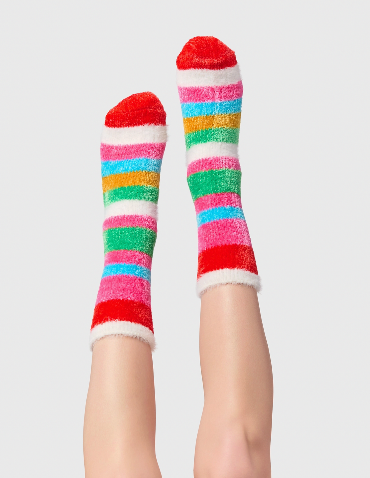 Fuzzy Stripe Socks
