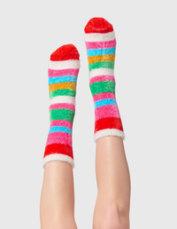 Fuzzy Stripe Socks