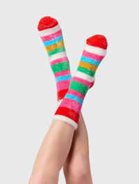 Fuzzy Stripe Socks