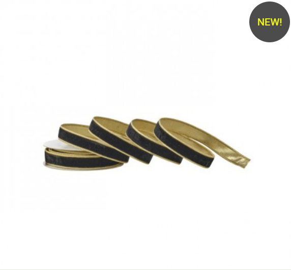 1"X10Y VLVT W/METALLIC DUPION BACKING RIBBON
