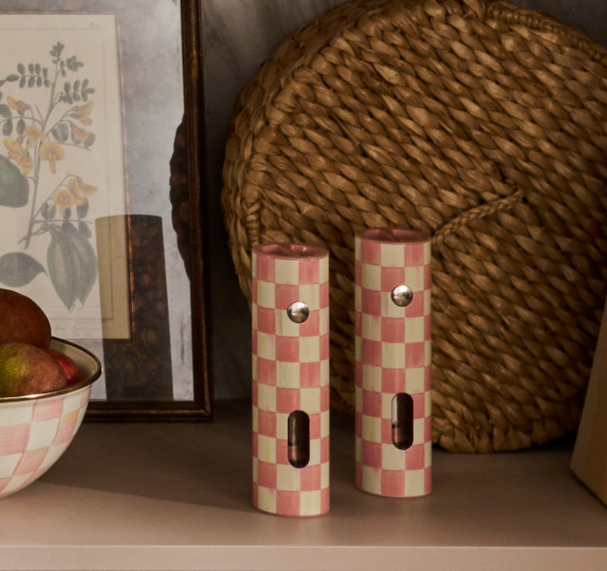 Rosy Check Electric Salt & Pepper Grinder Set
