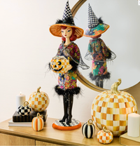 Glamoura Fabric Witch with Pumpkin
