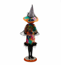 Glamoura Fabric Witch with Pumpkin