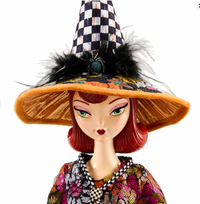 Glamoura Fabric Witch with Pumpkin