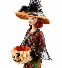 Glamoura Fabric Witch with Pumpkin