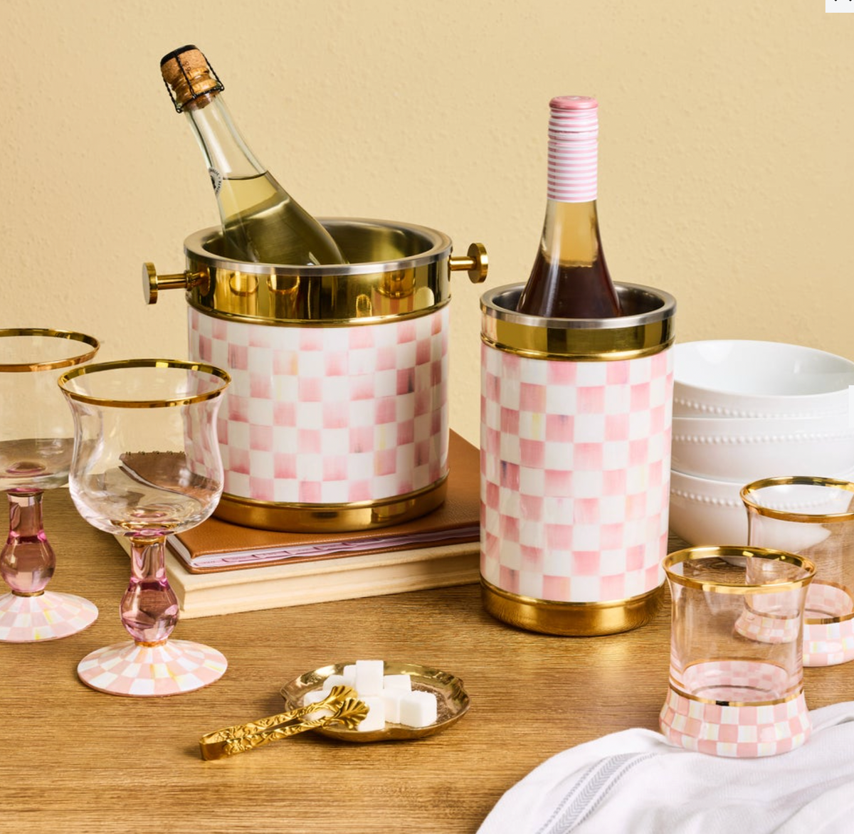 Rosy Check 3260 Gold Ice Bucket