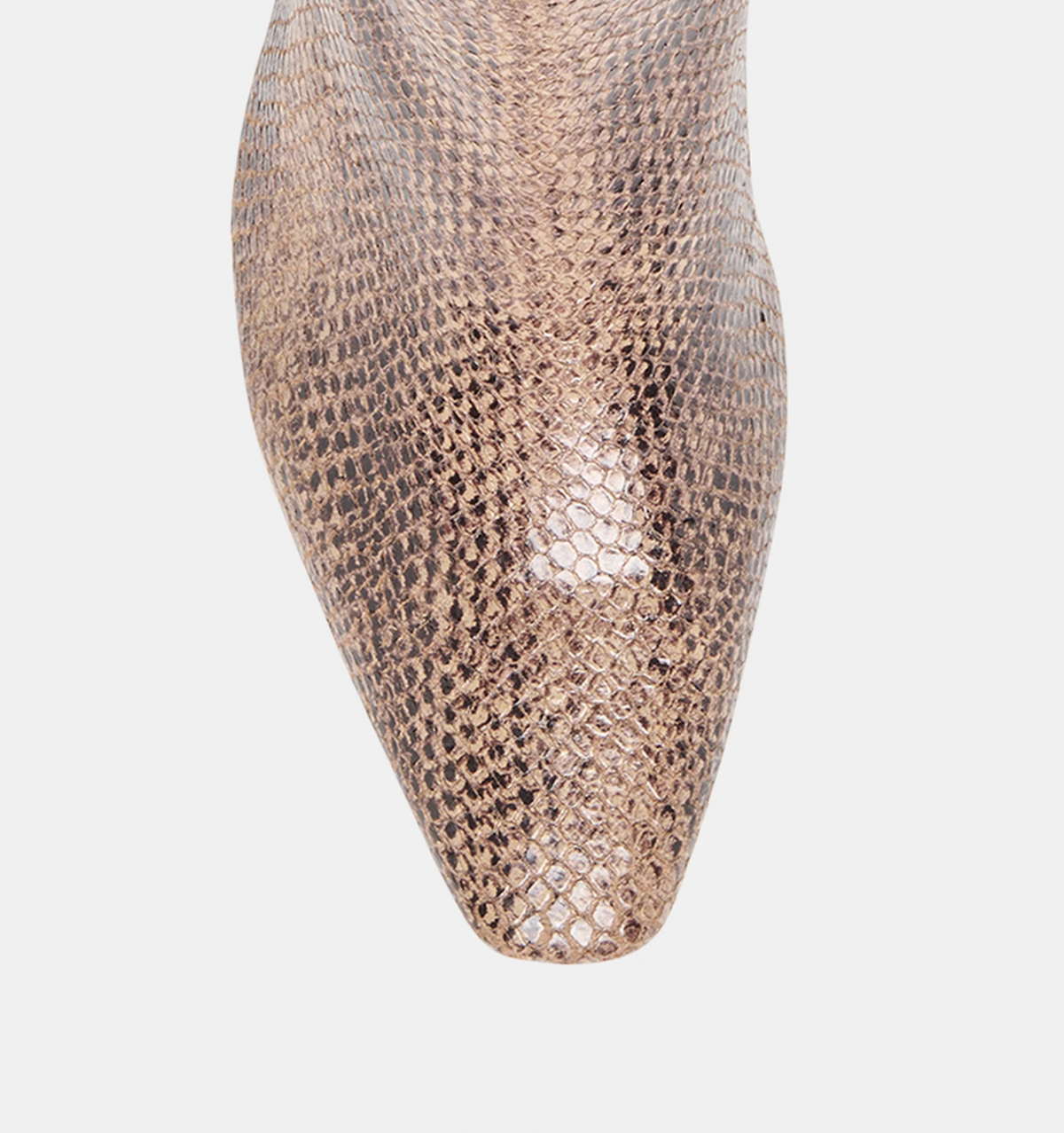 Bayra Booties Snake Tan Embossed Leather